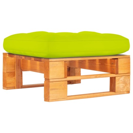 vidaXL Otomana de jardín de palets madera pino impregnada marrón miel