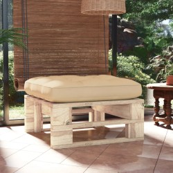 vidaXL Otomana de jardín de palets madera de pino impregnada