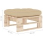 vidaXL Otomana de jardín de palets madera de pino impregnada vidaXL Otomana de jardín de palets madera de pino impregnada