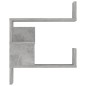 vidaXL Estante de esquina pared contrachapado gris hormigón 40x40x50cm