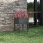 vidaXL Jardinera de madera maciza de pino gris 50x50x70 cm vidaXL Jardinera de madera maciza de pino gris 50x50x70 cm