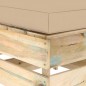 vidaXL Otomana seccional con cojín madera impregnada verde