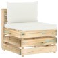 vidaXL Muebles de jardín 3 pzas con cojines madera impregnada verde vidaXL Muebles de jardín 3 pzas con cojines madera impregnada verde
