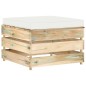 vidaXL Muebles de jardín 3 pzas con cojines madera impregnada verde vidaXL Muebles de jardín 3 pzas con cojines madera impregnada verde