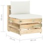 vidaXL Muebles de jardín 3 pzas con cojines madera impregnada verde vidaXL Muebles de jardín 3 pzas con cojines madera impregnada verde