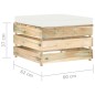 vidaXL Muebles de jardín 3 pzas con cojines madera impregnada verde vidaXL Muebles de jardín 3 pzas con cojines madera impregnada verde
