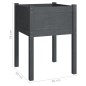 vidaXL Jardinera de madera maciza de pino gris 50x50x70 cm vidaXL Jardinera de madera maciza de pino gris 50x50x70 cm