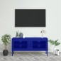 vidaXL Mueble para TV de acero azul marino 105x35x50 cm vidaXL Mueble para TV de acero azul marino 105x35x50 cm