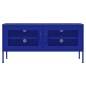 vidaXL Mueble para TV de acero azul marino 105x35x50 cm vidaXL Mueble para TV de acero azul marino 105x35x50 cm