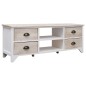 vidaXL Mueble para TV madera maciza de paulownia 108x30x40 cm vidaXL Mueble para TV madera maciza de paulownia 108x30x40 cm