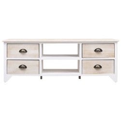 vidaXL Mueble para TV madera maciza de paulownia 108x30x40 cm