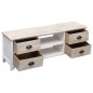 vidaXL Mueble para TV madera maciza de paulownia 108x30x40 cm vidaXL Mueble para TV madera maciza de paulownia 108x30x40 cm