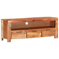 vidaXL Mueble de TV de madera maciza de acacia 110x30x40 cm 
