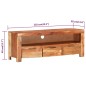 vidaXL Mueble de TV de madera maciza de acacia 110x30x40 cm vidaXL Mueble de TV de madera maciza de acacia 110x30x40 cm