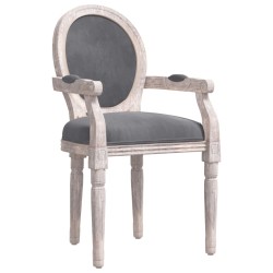 vidaXL Silla de comedor terciopelo gris oscuro 54x56x96,5
