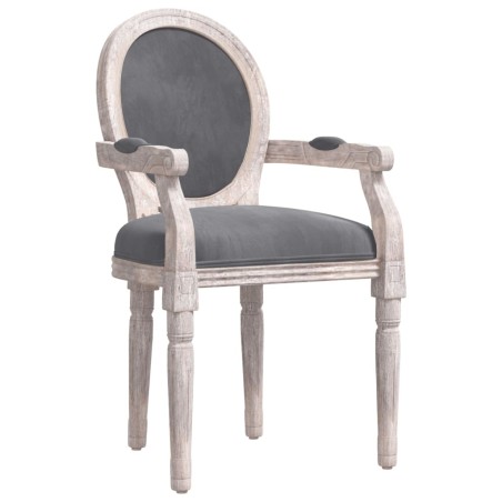 vidaXL Silla de comedor terciopelo gris oscuro 54x56x96,5