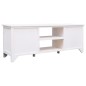 vidaXL Mueble para TV antiguo madera de paulownia blanco 108x30x40 cm