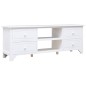 vidaXL Mueble para TV madera maciza de paulownia blanco 108x30x40 cm vidaXL Mueble para TV madera maciza de paulownia blanco 108x30x40 cm