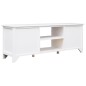 vidaXL Mueble para TV madera maciza de paulownia blanco 108x30x40 cm vidaXL Mueble para TV madera maciza de paulownia blanco 108x30x40 cm