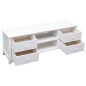 vidaXL Mueble para TV madera maciza de paulownia blanco 108x30x40 cm vidaXL Mueble para TV madera maciza de paulownia blanco 108x30x40 cm