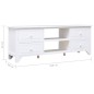 vidaXL Mueble para TV madera maciza de paulownia blanco 108x30x40 cm vidaXL Mueble para TV madera maciza de paulownia blanco 108x30x40 cm