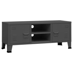 vidaXL Mueble de TV industrial metal antracita 105x35x42 cm
