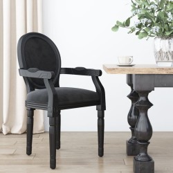 vidaXL Silla de comedor terciopelo negro 54x56x96,5