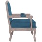 vidaXL Sillón de terciopelo azul 64x64x90 cm