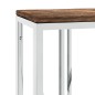vidaXL Mesa consola acero inoxidable y madera maciza reciclada vidaXL Mesa consola acero inoxidable y madera maciza reciclada