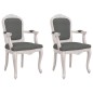 vidaXL Sillas de comedor 2 uds tela gris oscuro 62x59,5x100,5 cm vidaXL Sillas de comedor 2 uds tela gris oscuro 62x59,5x100,5 cm