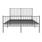 vidaXL Estructura de cama cabecero y pie de cama metal negro 140x200cm vidaXL Estructura de cama cabecero y pie de cama metal negro 140x200cm