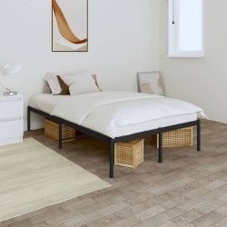 vidaXL Estructura de cama de metal negro 120x190 cm