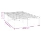 vidaXL Estructura de cama de metal negro 120x190 cm vidaXL Estructura de cama de metal negro 120x190 cm