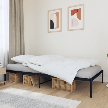 vidaXL Estructura de cama de metal negro 100x200 cm