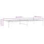 vidaXL Estructura de cama de metal negro 100x200 cm