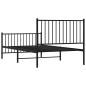 vidaXL Estructura de cama con cabecero y estribo metal negro 100x190cm
