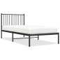 vidaXL Estructura de cama con cabecero metal negro 90x200 cm vidaXL Estructura de cama con cabecero metal negro 90x200 cm