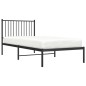 vidaXL Estructura de cama con cabecero metal negro 90x200 cm vidaXL Estructura de cama con cabecero metal negro 90x200 cm