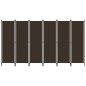 vidaXL Biombo divisor de 6 paneles marrón 300x180 cm vidaXL Biombo divisor de 6 paneles marrón 300x180 cm