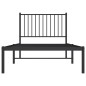 vidaXL Estructura de cama con cabecero metal negro 90x200 cm vidaXL Estructura de cama con cabecero metal negro 90x200 cm