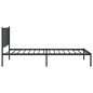 vidaXL Estructura de cama con cabecero metal negro 90x200 cm vidaXL Estructura de cama con cabecero metal negro 90x200 cm