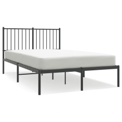 vidaXL Estructura de cama con cabecero metal negro 120x200 cm