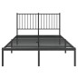 vidaXL Estructura de cama con cabecero metal negro 120x200 cm vidaXL Estructura de cama con cabecero metal negro 120x200 cm