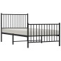 vidaXL Estructura de cama con cabecero y estribo metal negro 90x190 cm vidaXL Estructura de cama con cabecero y estribo metal negro 90x190 cm