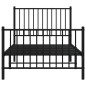 vidaXL Estructura de cama con cabecero y estribo metal negro 90x190 cm vidaXL Estructura de cama con cabecero y estribo metal negro 90x190 cm