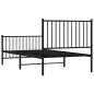 vidaXL Estructura de cama con cabecero y estribo metal negro 90x190 cm vidaXL Estructura de cama con cabecero y estribo metal negro 90x190 cm