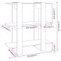 vidaXL Estantería/divisor de espacios blanco brillante 80x30x87 cm vidaXL Estantería/divisor de espacios blanco brillante 80x30x87 cm