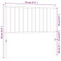 vidaXL Cabecero de metal blanco 90 cm