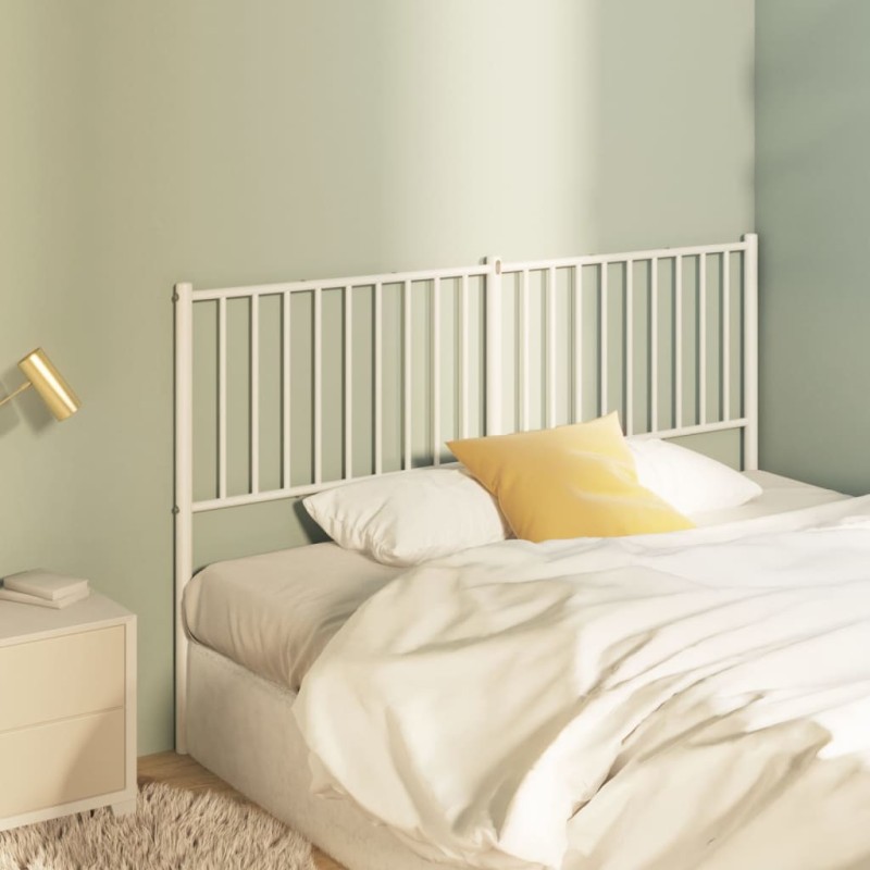 vidaXL Cabecero de metal blanco 150 cm vidaXL Cabecero de metal blanco 150 cm