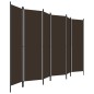 vidaXL Biombo divisor de 6 paneles marrón 300x180 cm vidaXL Biombo divisor de 6 paneles marrón 300x180 cm